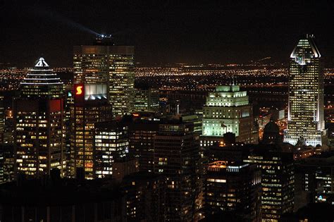 Montreal - Downtown at Night - a photo on Flickriver