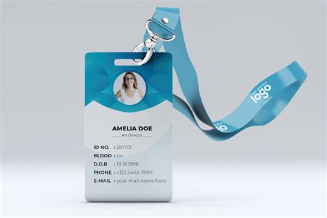 Modern Office Staff ID Card Design | Creative Stationery Templates ~ Creative Market