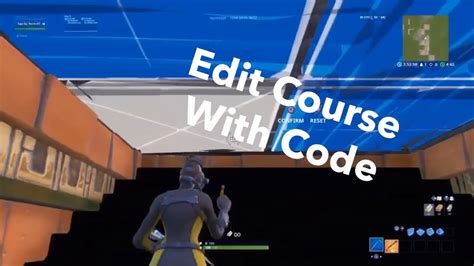 Edit courses in fortnite codes