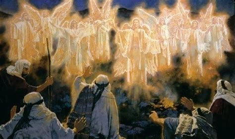 Luke 2: 13-14 And suddenly there was with the angel a multitude of the heavenly host praising ...