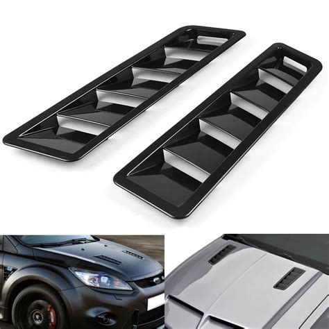 Car hood vent louvers Cold Air Flow Intake Fitment Louvers Vents Bonnet Cover Hood Vent Air Flow ...