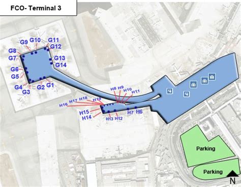 Rome Leonardo da Vinci Airport FCO Terminal 3 Map