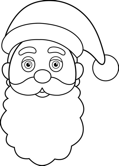 Santa Claus Face Drawing at GetDrawings | Free download