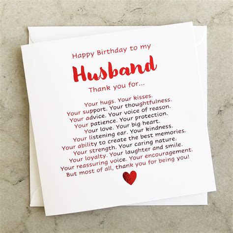 Romantic Husband Birthday Card Romantic Birthday Card for - Etsy