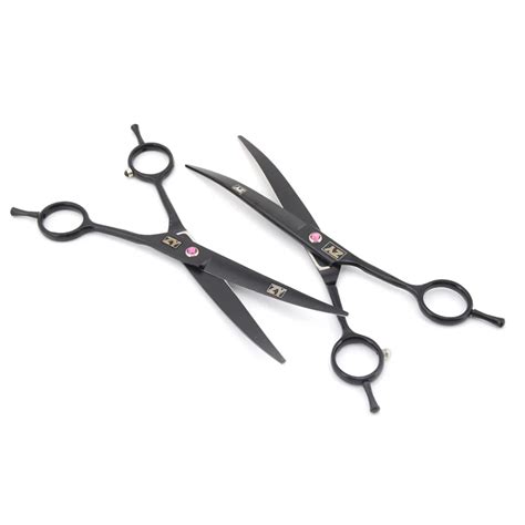 ZY 1pcs 7" Pro Pet Dog Cat Grooming Scissors Shear Curved Tip Hair ...