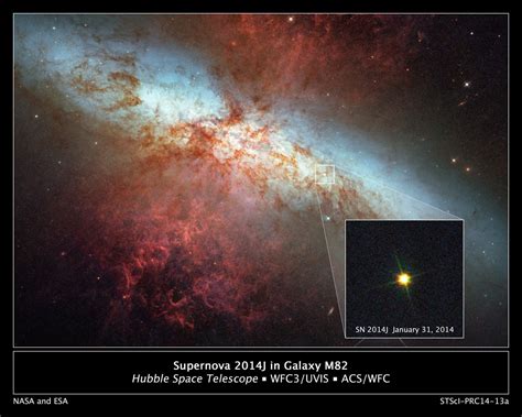 Hubble Zooms in on Historic Supernova SN 2014J | Space