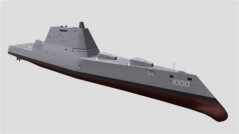 Destruidor De Classe Zumwalt (DD-1000) Modelo 3D TurboSquid 690571 ...