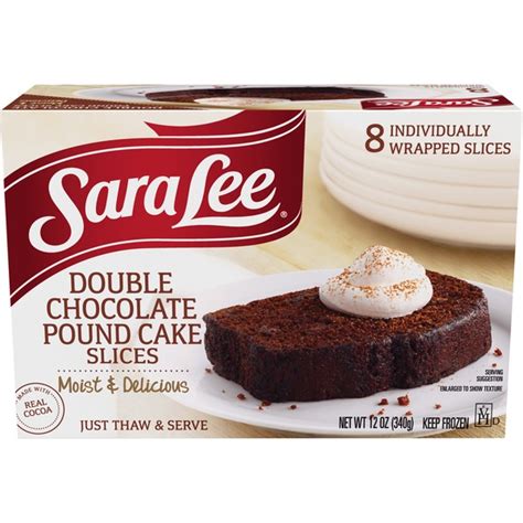 Sara Lee Pound Cake, Double Chocolate, Slices (8 each) - Instacart