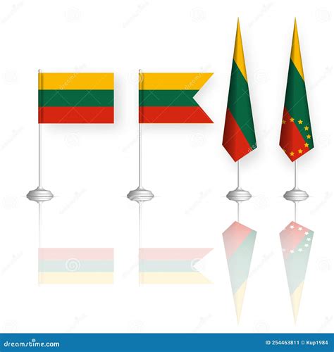 Lithuanian Flag in Four Versions, Vector Illustration Stock Vector ...