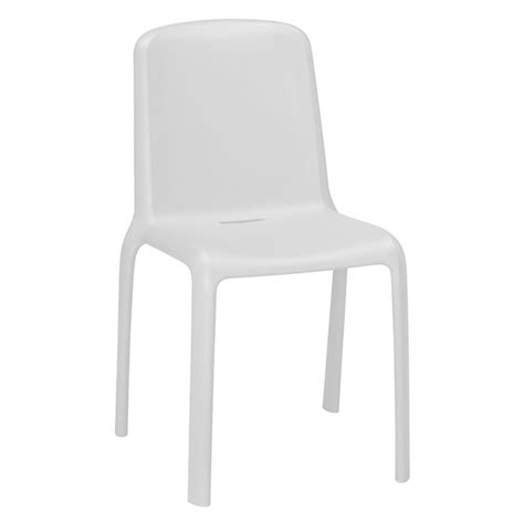 emu 9007 Milo Stacking Side Chair - Indoor/Outdoor, Polypropylene, White
