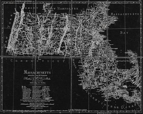 Massachusetts Historical Vintage State Map Abstract | Vintage wall art ...