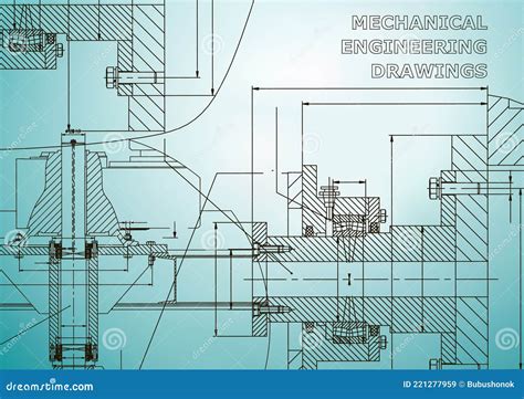 Mechanical Engineering. Technical Illustration Stock Vector ...