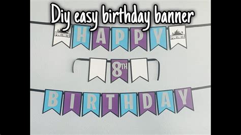 DIY easy Birthday Banner using Cricut machine. - YouTube