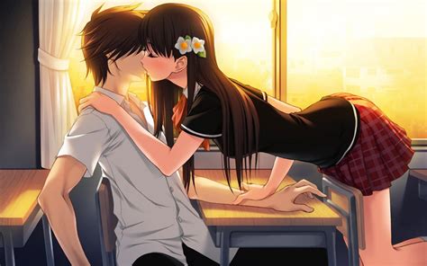 Anime Characters Kissing Wallpapers - Wallpaper Cave