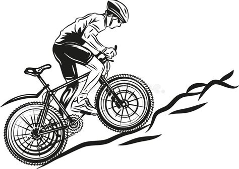 MTB biker stock vector. Illustration of navigation, uphill - 27681331