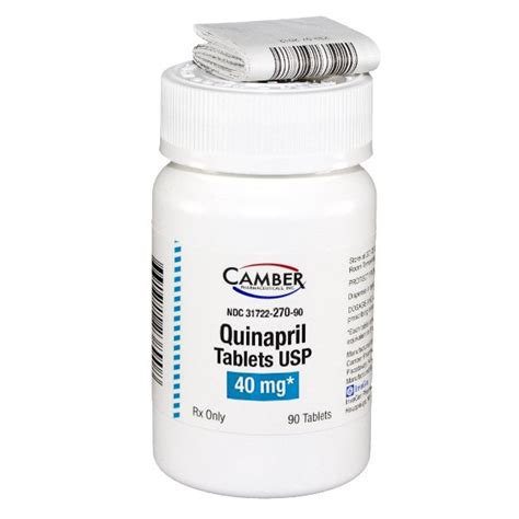 Quinapril GeneriAccupril Quinapril 40 Mg 90 Tabs By Camber Pharma