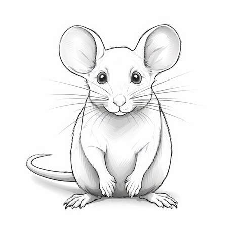 Premium Photo | Realistic Cartoon Mouse Head Drawing