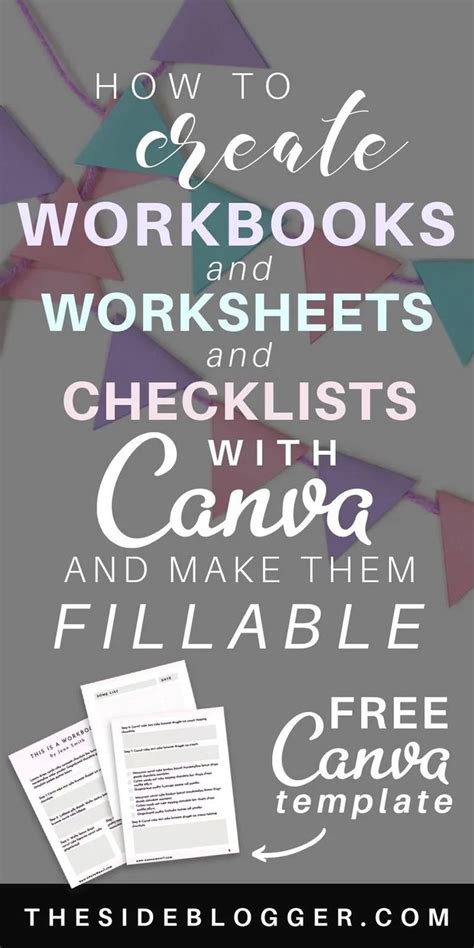 How to Design Worksheets in Canva (with Video) - The Side Blogger ...