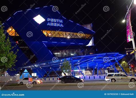 Perth Arena at Night editorial image. Image of south - 107923235