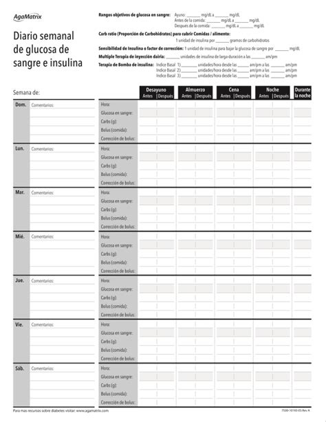 Blood Sugar Tracker Log Printable