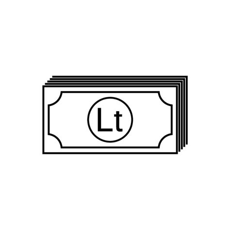 Lithuania Currency Symbol, Lithuanian Litas Icon, LTL Sign. Vector ...