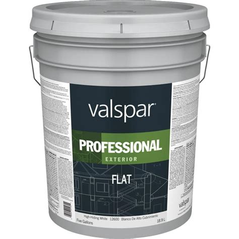 Valspar 12600 Professional Exterior House Paint, White, Flat, 5 gal Pail - Walmart.com - Walmart.com