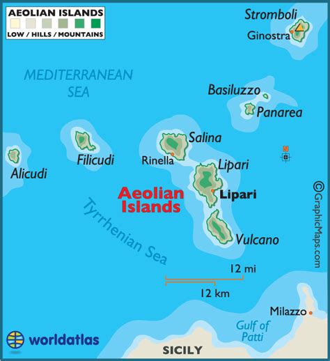 Aeolian Islands Large Color Map