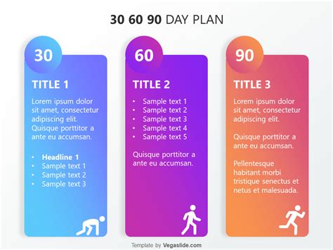 Refreshing 30 60 90 Day Plan PowerPoint Template - Vegaslide