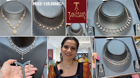 Tanishq latest light weight diamond necklace sets starts @1,50,000 rs with price in detail - YouTube