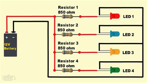 Multiple LED Series And Parallel Circuit Diagram - YouTube