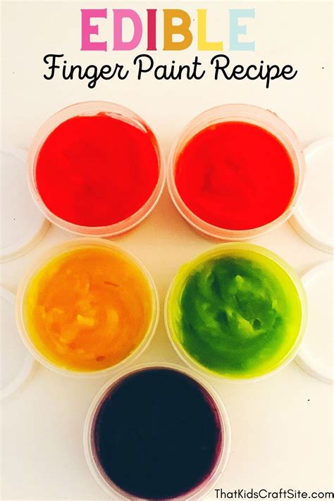 Edible Finger Paint Recipe for Kids - That Kids' Craft Site