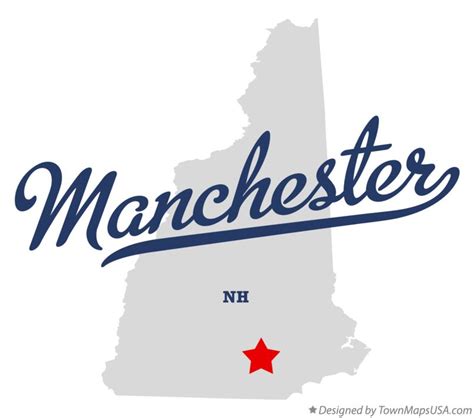 Map of Manchester, NH, New Hampshire