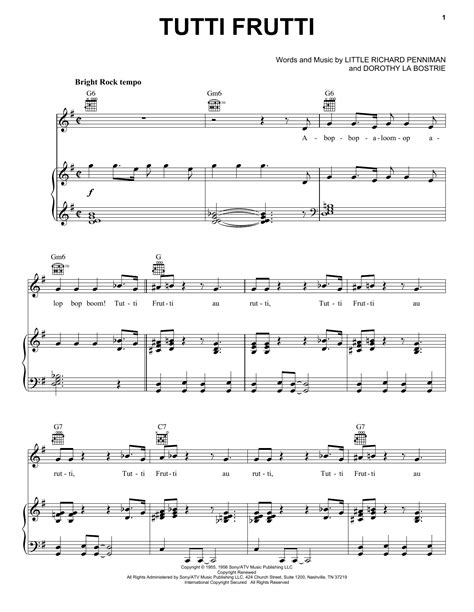 Tutti Frutti | Sheet Music Direct