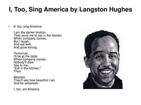 PPT - I, Too, Sing America by Langston Hughes PowerPoint Presentation, free download - ID:3950271