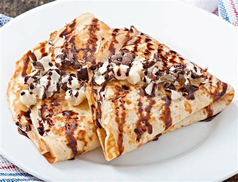 Pancakes with chocolate syrup | Stock image | Colourbox