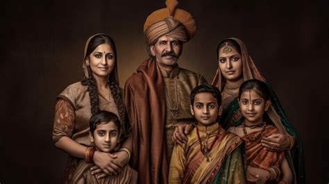 Premium Photo | A traditional royal indian family portrait generative AI