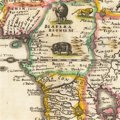 Ancient Map of Africa 1638 Very Rare Map Beautiful Map - Etsy Singapore