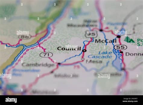 Council Idaho USA shown on a Geography map or road map Stock Photo - Alamy