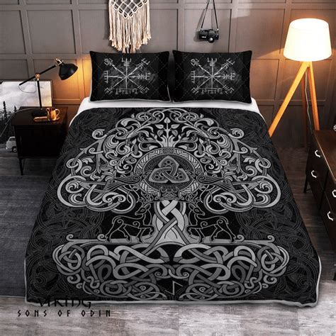 Viking Bedding Set Tree Of Life Vegvisir | Viking Sons Of Odin in 2022 ...