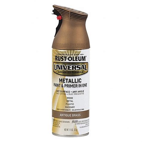 RUST-OLEUM Spray Paint: Antique Brass, 11 oz Net Wt, Gloss, 10 to 15 sq ft Coverage - 40PM76 ...