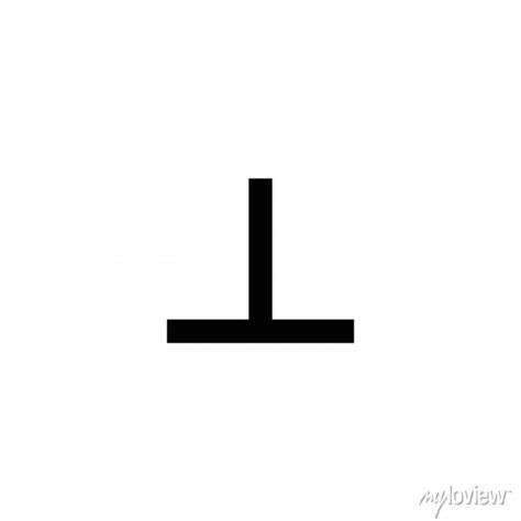 Perpendicular sign vector. perpendicular line maths symbol posters for the wall • posters ...