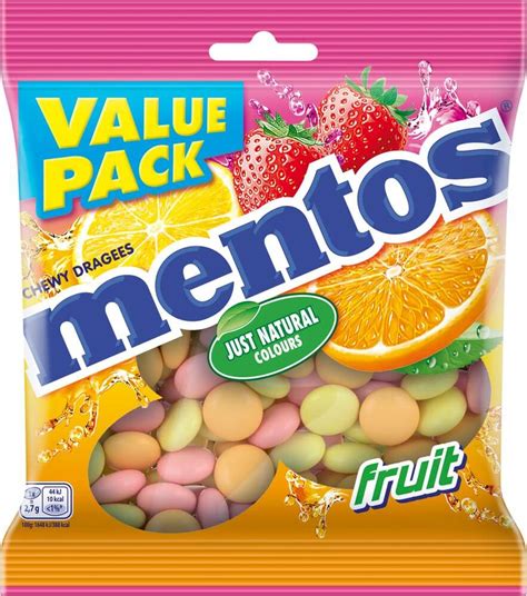 Kjøp Mentos Fruit Mix Bag 140g hos Coopers Candy - Godteri på nettet