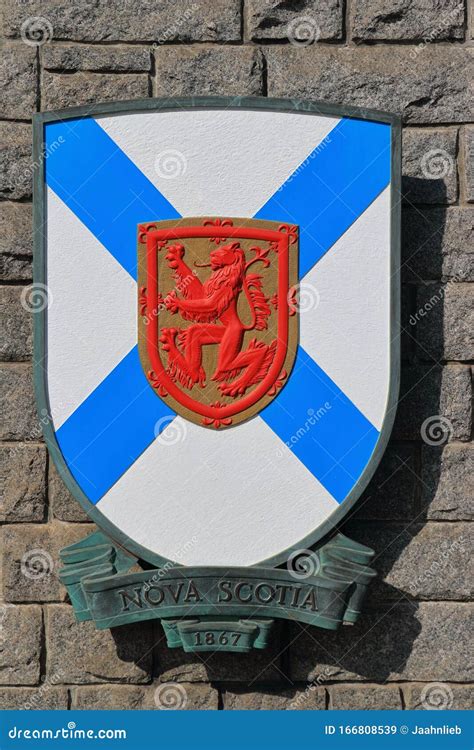 Nova Scotia Coat of Arms, Atlantic Province, Canada Stock Image - Image ...