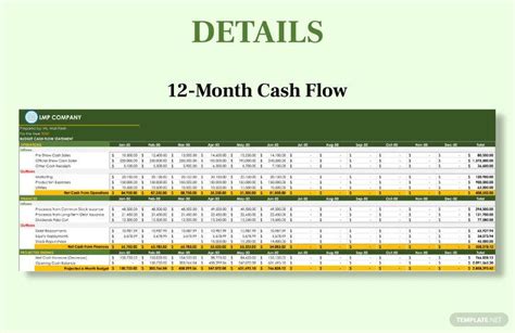 Budget Cash Flow Template in Excel, Google Sheets - Download | Template.net