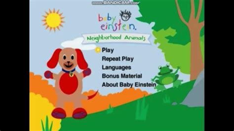 Baby Einstein neighborhood animals dvd menu - YouTube