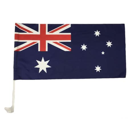 AUSTRALIAN CAR FLAG & POLE SET