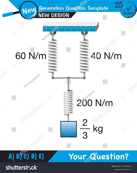 Physics Spring System Motion Mass On Stock Vector (Royalty Free ...