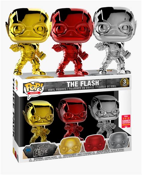 Justice League - Flash 3 Pack Funko Pop, HD Png Download - kindpng