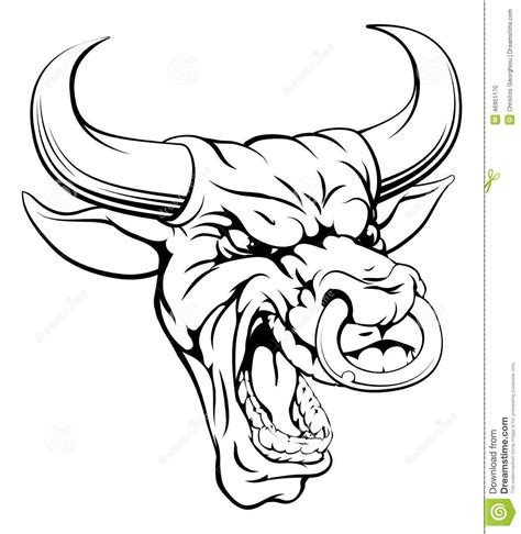 Bull Longhorn Mascot Head Cartoon Stock Photos, Images, & Pictures ...