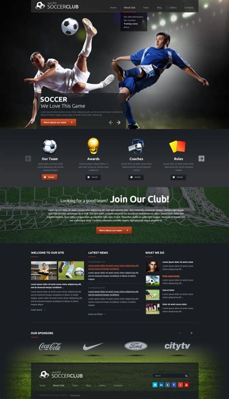 10 Best Sports website templates - Tonytemplates